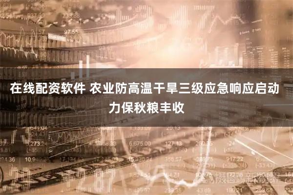 在线配资软件 农业防高温干旱三级应急响应启动 力保秋粮丰收