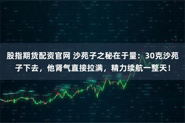 股指期货配资官网 沙苑子之秘在于量：30克沙苑子下去，他肾气直接拉满，精力续航一整天！
